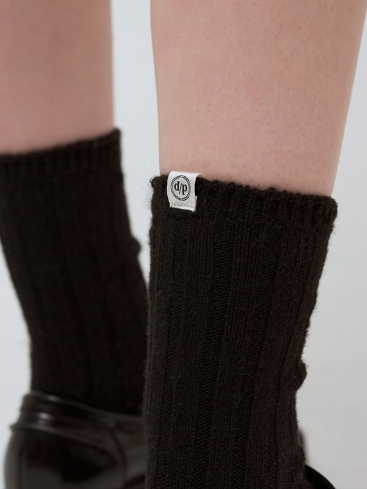 Wconcept_Depound cashmere blend ribbed socks - black
