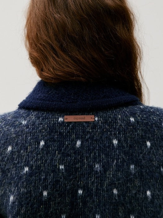 Wconcept_Depound village graphic knit zip up - navy