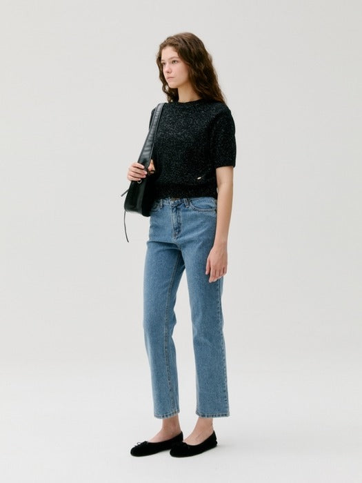 Wconcept_Depound glitter knit pullover - black