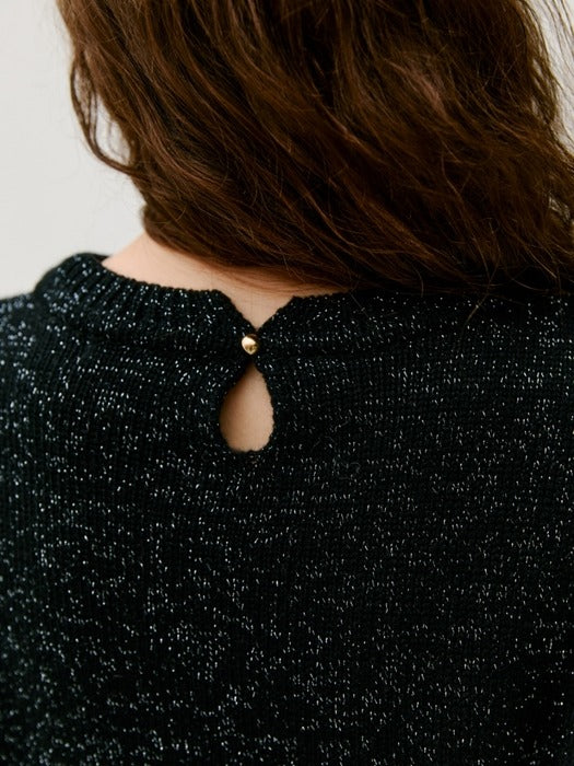 Wconcept_Depound glitter knit pullover - black