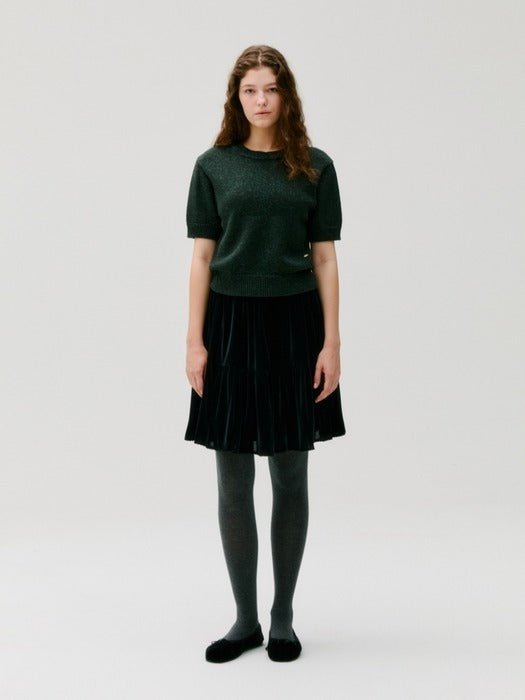 Wconcept_Depound glitter knit pullover - green