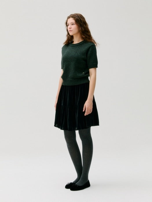 Wconcept_Depound glitter knit pullover - green