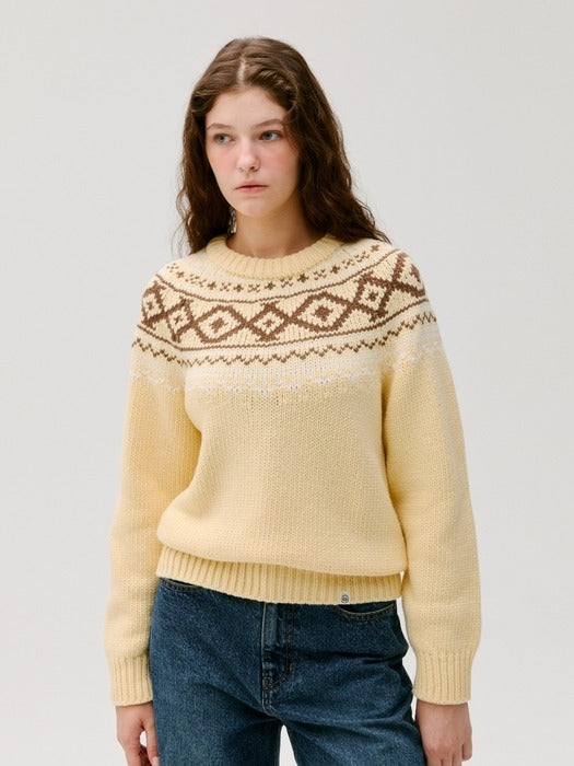 Wconcept_Depound fair isle pullover - butter