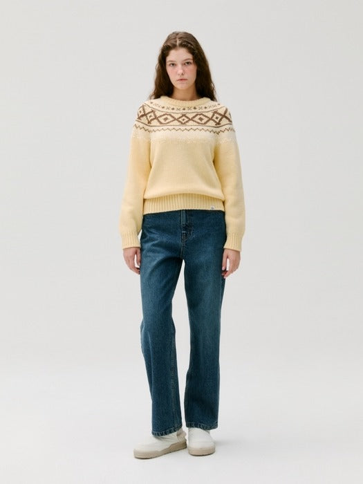 Wconcept_Depound fair isle pullover - butter