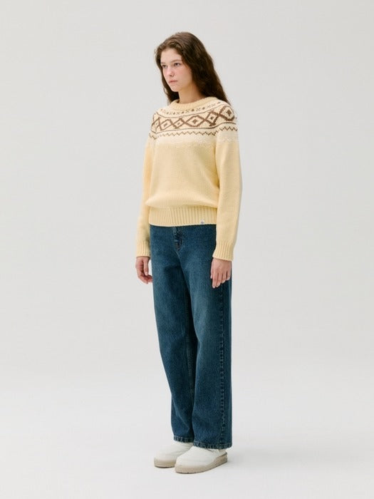 Wconcept_Depound fair isle pullover - butter