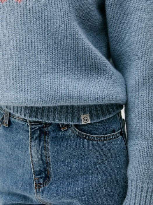 Wconcept_Depound fair isle pullover - skyblue