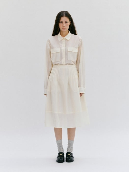Wconcept_Depound pocket sheer shirts - cream