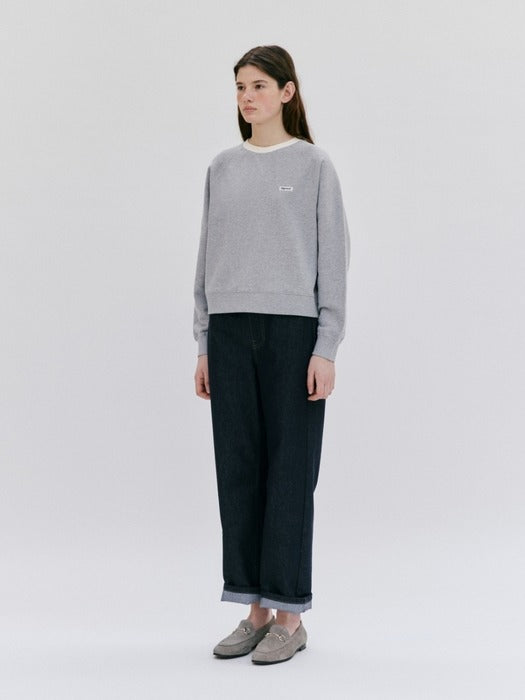 Wconcept_Depound box logo sweatshirt - melange gray
