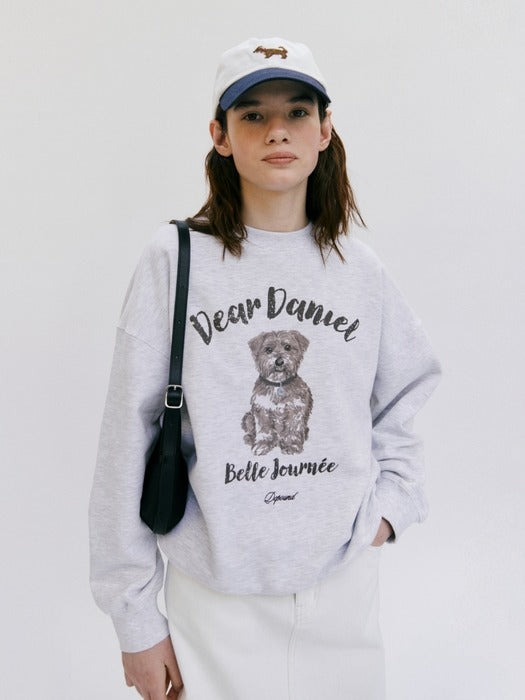 Wconcept_Depound daniel graphic sweatshirt - white melange