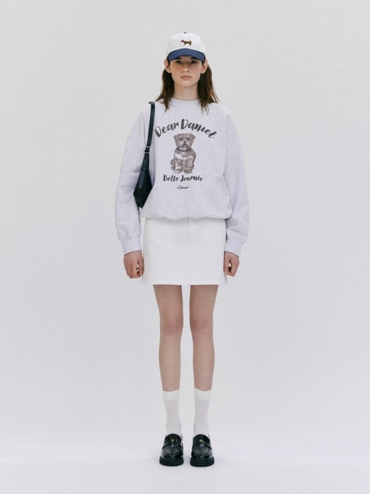Wconcept_Depound daniel graphic sweatshirt - white melange