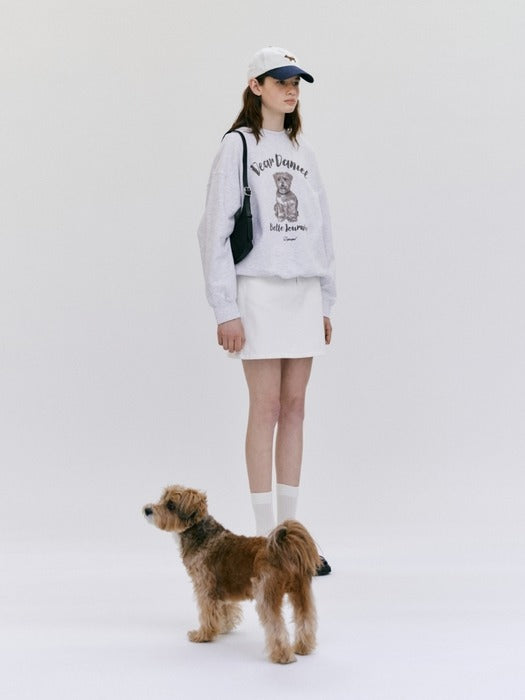 Wconcept_Depound daniel graphic sweatshirt - white melange