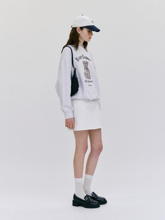 Wconcept_Depound standard denim mini skirt - ivory
