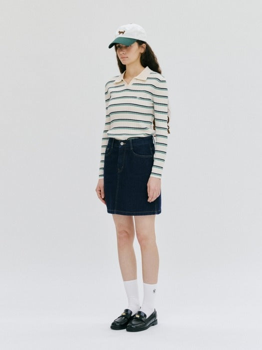 Wconcept_Depound standard denim mini skirt - indigo