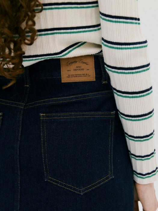 Wconcept_Depound standard denim mini skirt - indigo