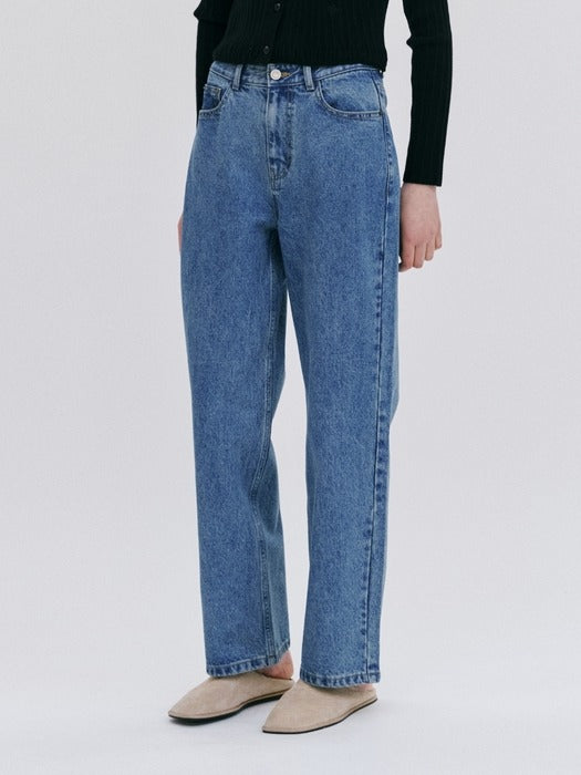 Wconcept_Depound semi wide denim pants - medium blue