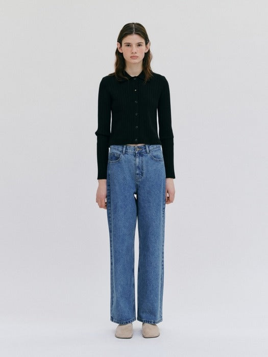 Wconcept_Depound semi wide denim pants - medium blue