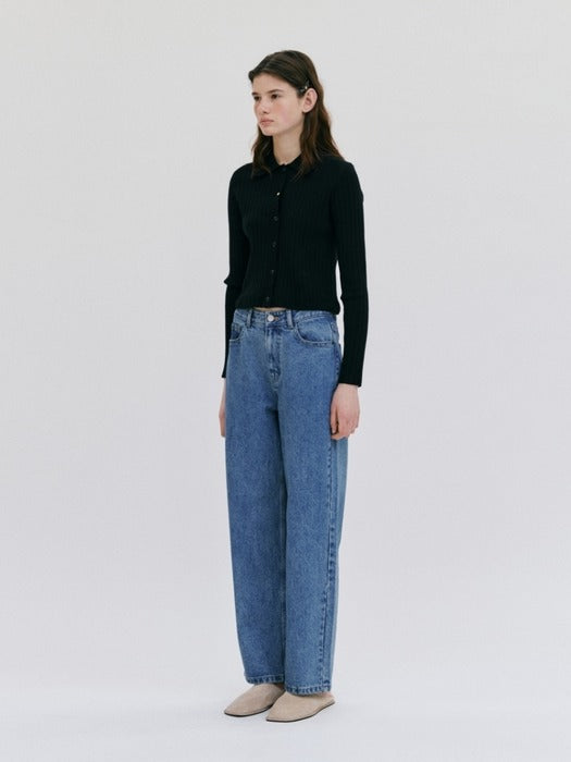 Wconcept_Depound semi wide denim pants - medium blue