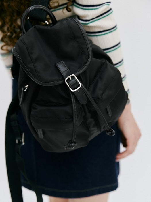 Wconcept_Depound double pocket nylon backpack - black (S)