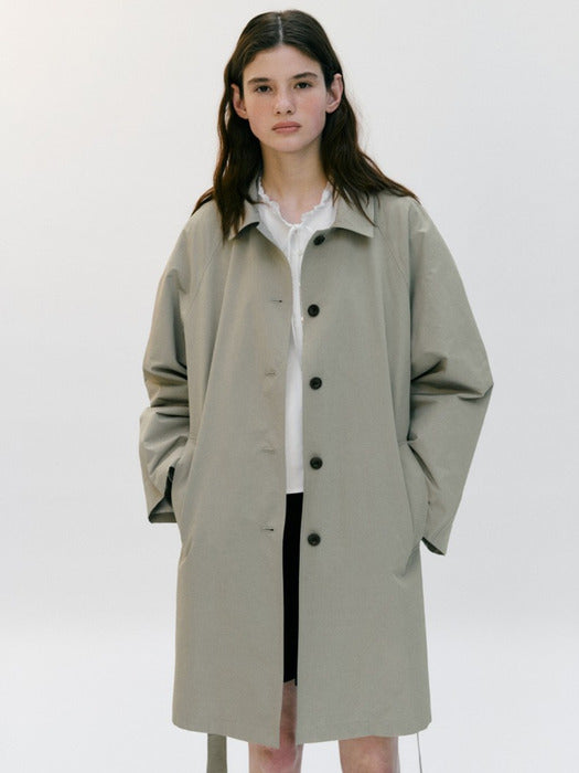 Wconcept_Depound nylon trench coat - light khaki