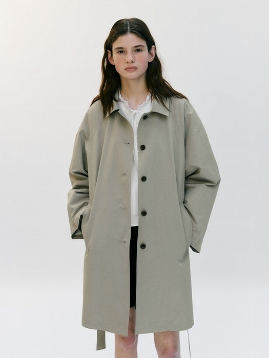 Wconcept_Depound nylon trench coat - light khaki