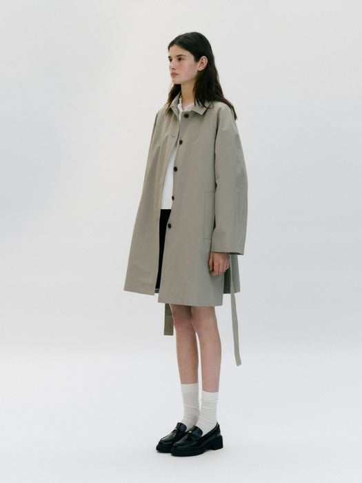 Wconcept_Depound nylon trench coat - light khaki