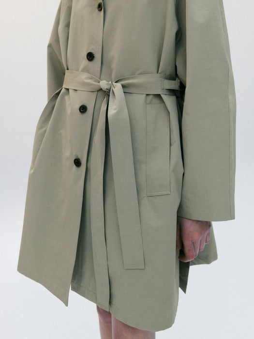 Wconcept_Depound nylon trench coat - light khaki