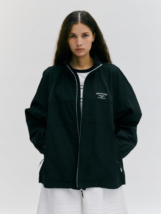 Wconcept_Depound nylon windbreaker jumper - black