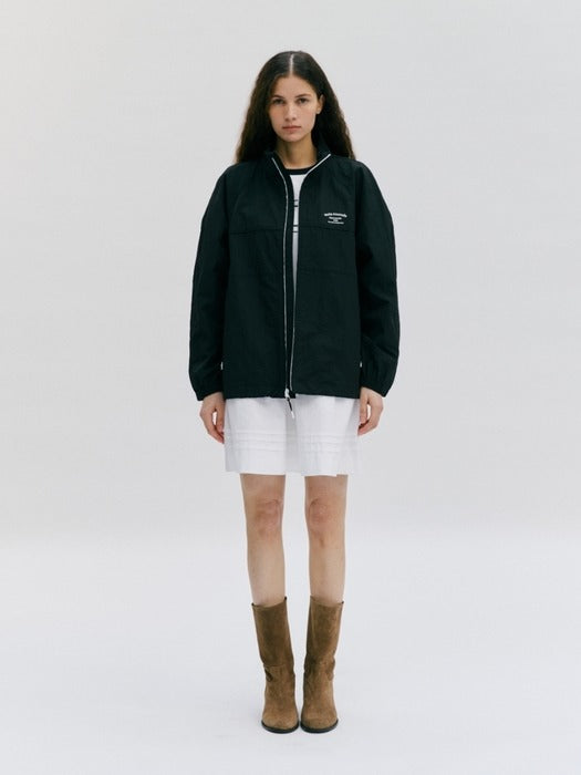 Wconcept_Depound nylon windbreaker jumper - black