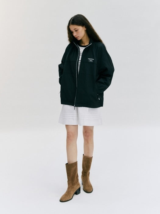 Wconcept_Depound nylon windbreaker jumper - black