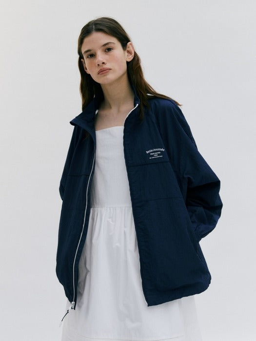 Wconcept_Depound nylon windbreaker jumper - navy