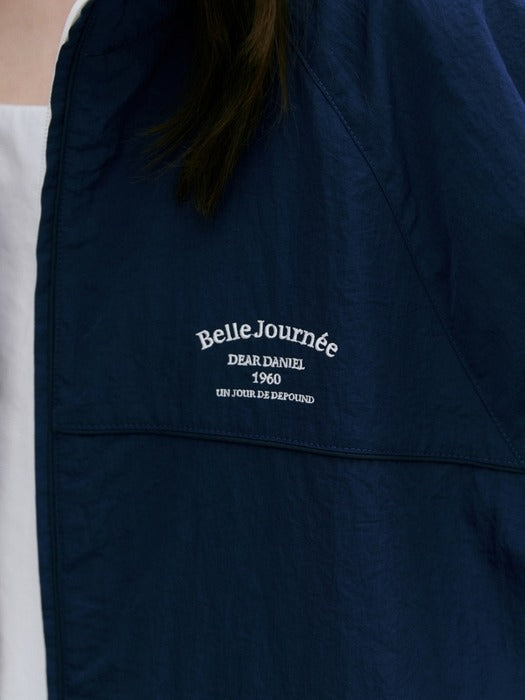 Wconcept_Depound nylon windbreaker jumper - navy