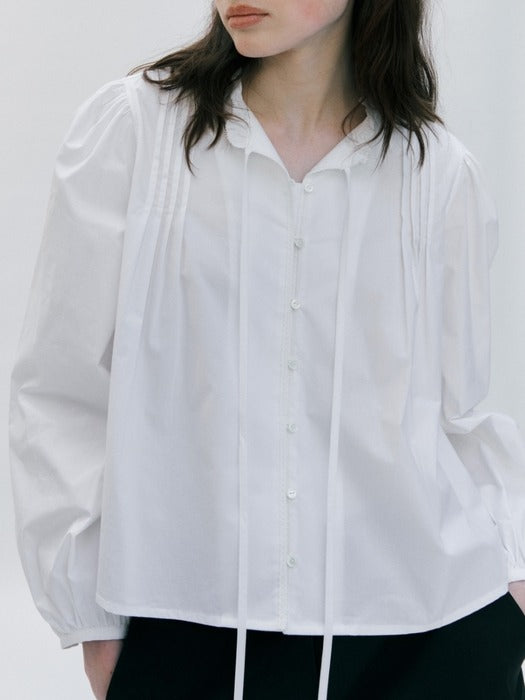 Wconcept_Depound frill blouse - white