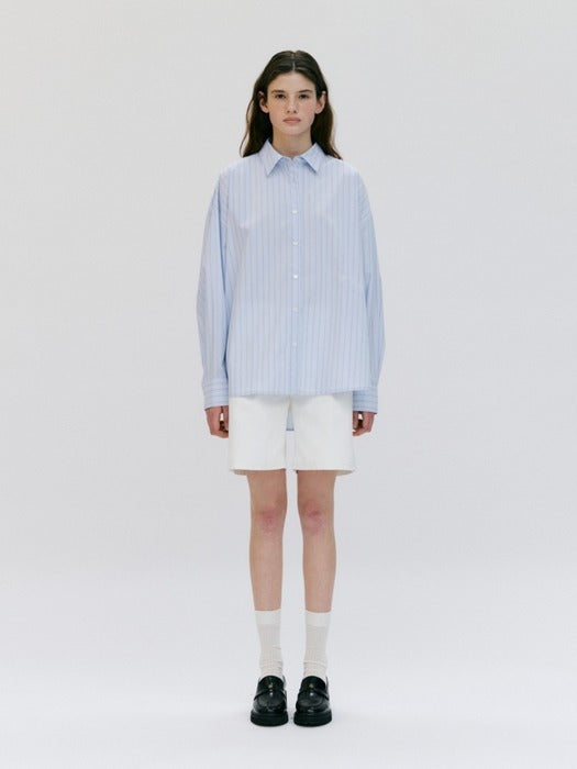Wconcept_Depound oversized stripe shirts - blue