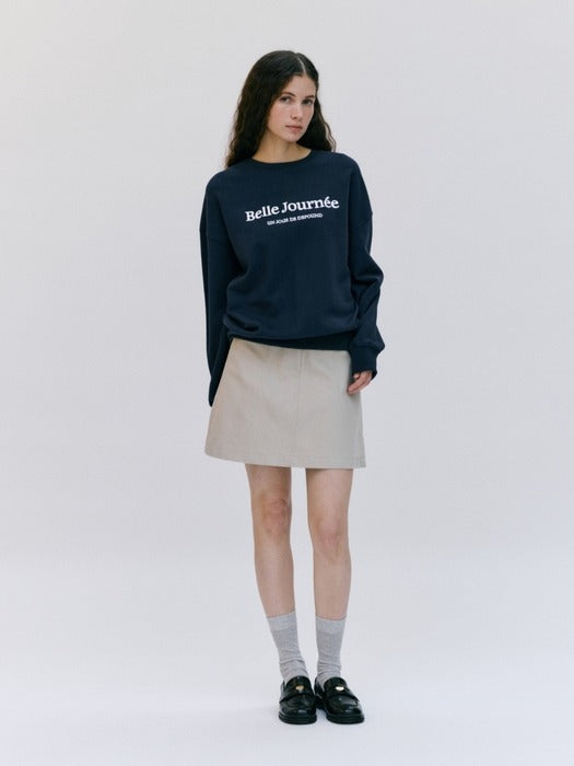 Wconcept_Depound overfit graphic sweatshirt - navy