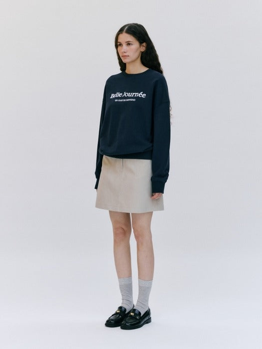 Wconcept_Depound overfit graphic sweatshirt - navy