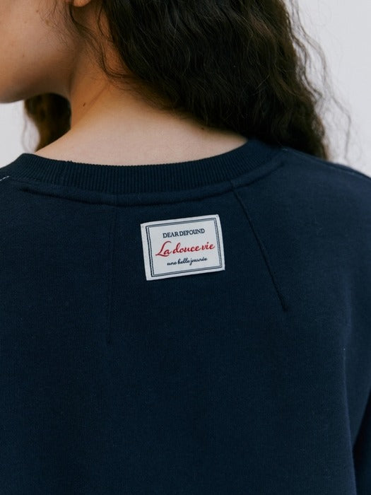 Wconcept_Depound overfit graphic sweatshirt - navy