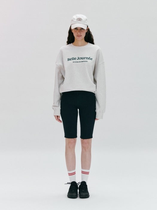 Wconcept_Depound overfit graphic sweatshirt - oatmeal