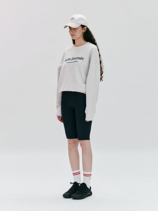Wconcept_Depound overfit graphic sweatshirt - oatmeal
