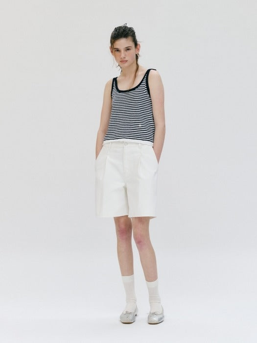 Wconcept_Depound boucle stripe sleeveless - navy