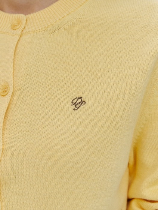 Wconcept_Depound basic cotton cardigan - light yellow