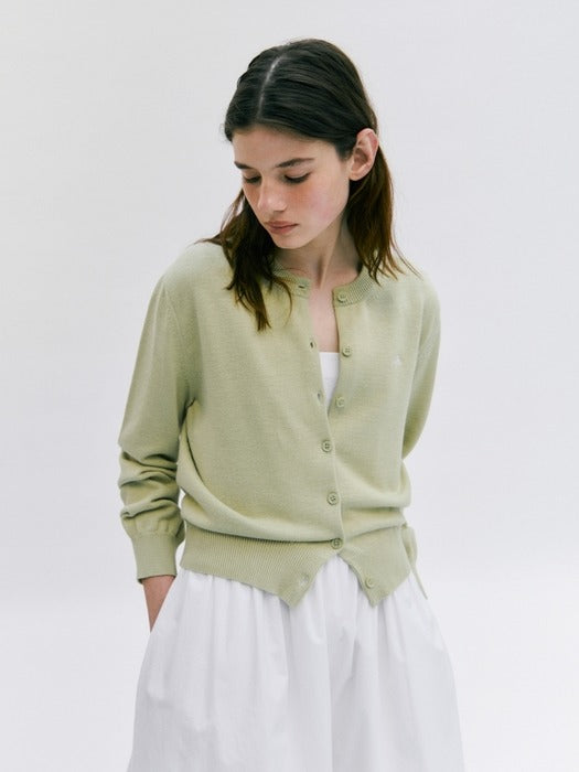 Wconcept_Depound basic cotton cardigan - mint