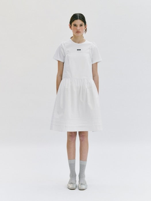 Wconcept_Depound cotton layered one-piece - ivory