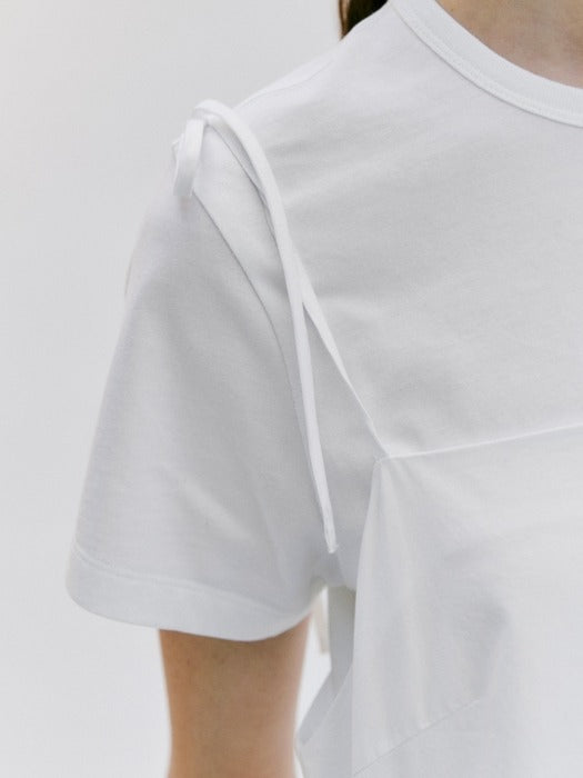 Wconcept_Depound cotton layered one-piece - ivory