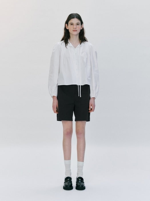 Wconcept_Depound cotton half pants - black