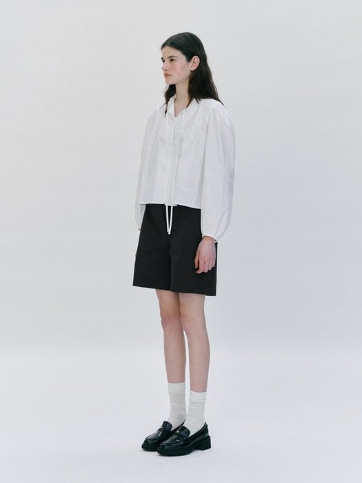 Wconcept_Depound cotton half pants - black