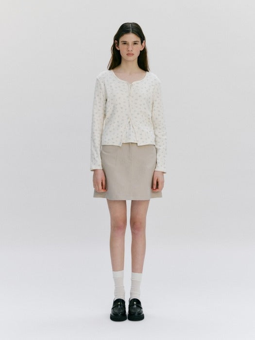 Wconcept_Depound A-line cotton skirt - beige