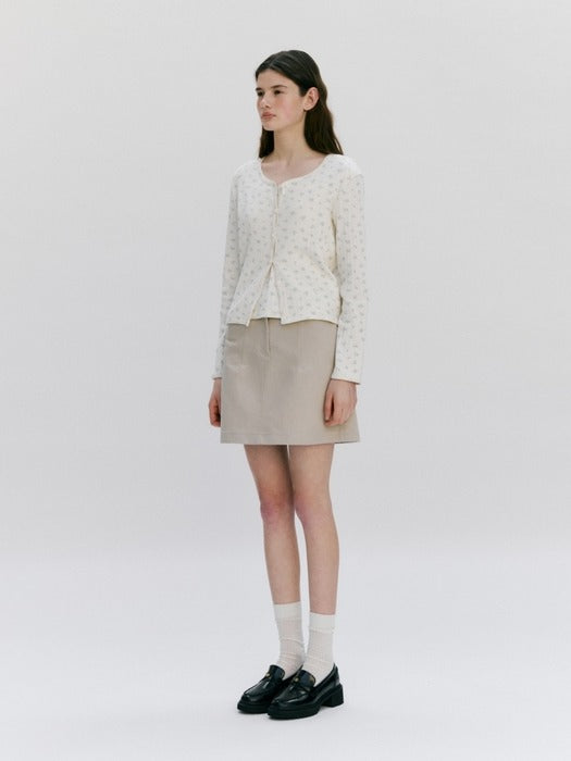 Wconcept_Depound A-line cotton skirt - beige