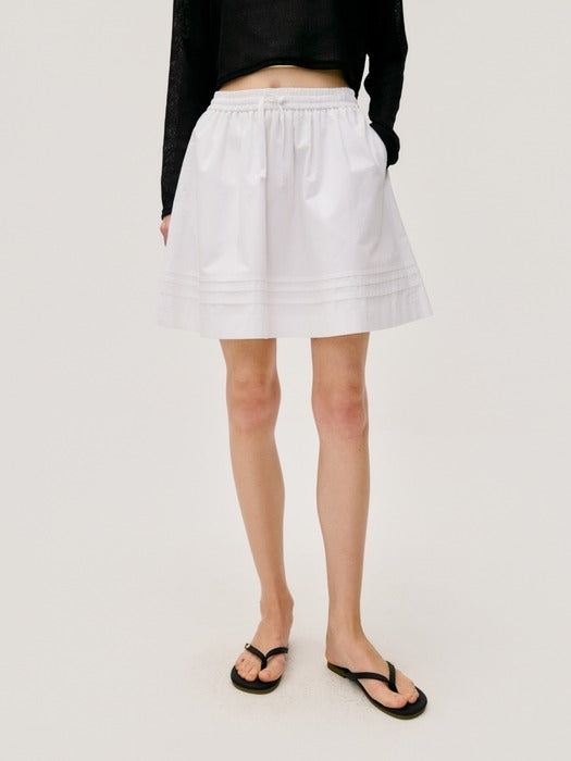 Wconcept_Depound mini banding skirt - white