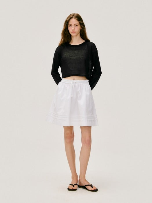 Wconcept_Depound mini banding skirt - white