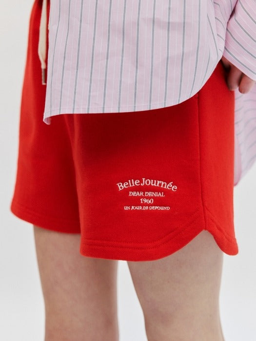 Wconcept_Depound banding shorts - red